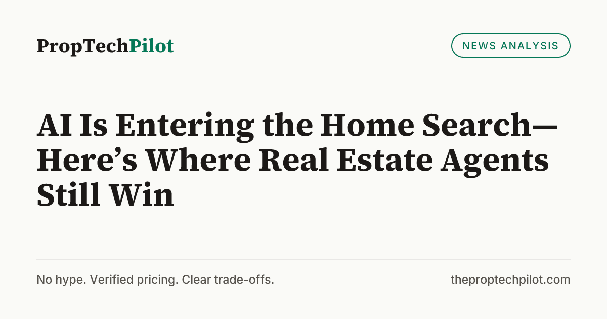 Visual summary for AI Is Entering the Home Search—Here’s Where Real Estate Agents Still Win